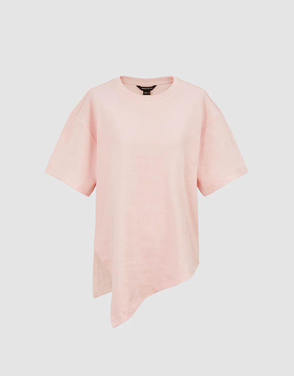 Asymmetric Hem Crew Neck Knitted T-Shirt sold by Urban Revivo product image thumbnail 2