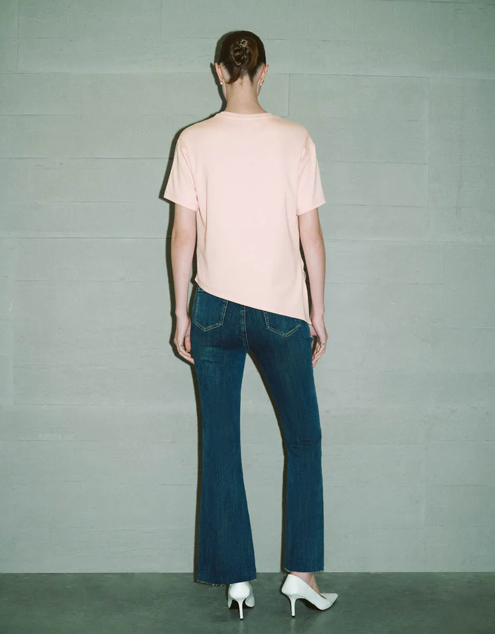 Asymmetric Hem Crew Neck Knitted T-Shirt sold by Urban Revivo product image thumbnail 5