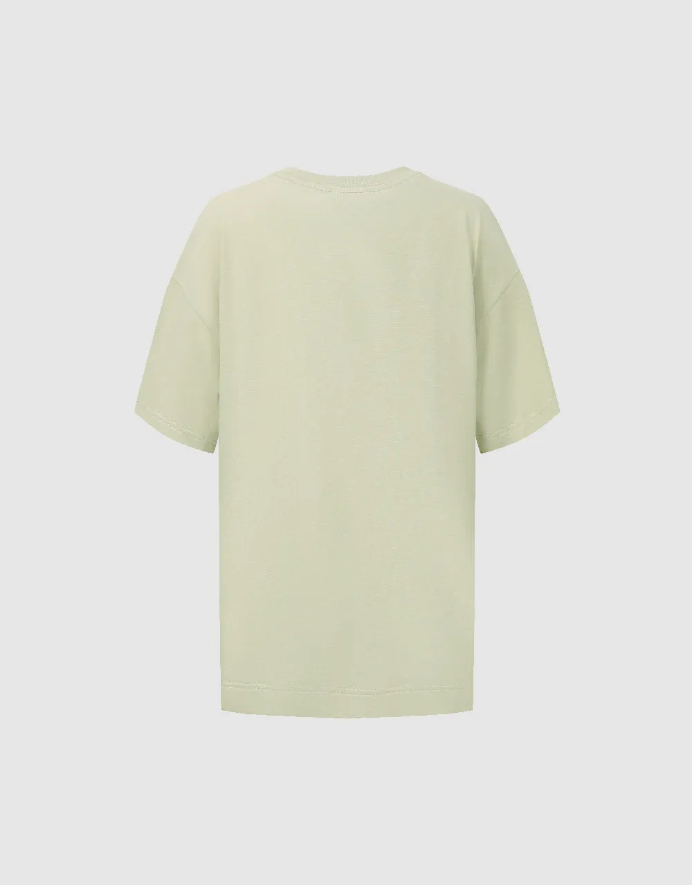 Drop Shoulder Sleeve Crew Neck Loose T-Shirt sold by Urban Revivo product image thumbnail 5