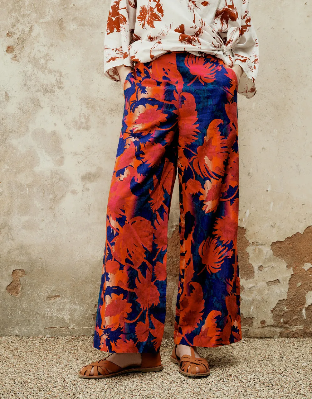 Floral Printed Wide-Leg Pants sold by Urban Revivo product image thumbnail 2
