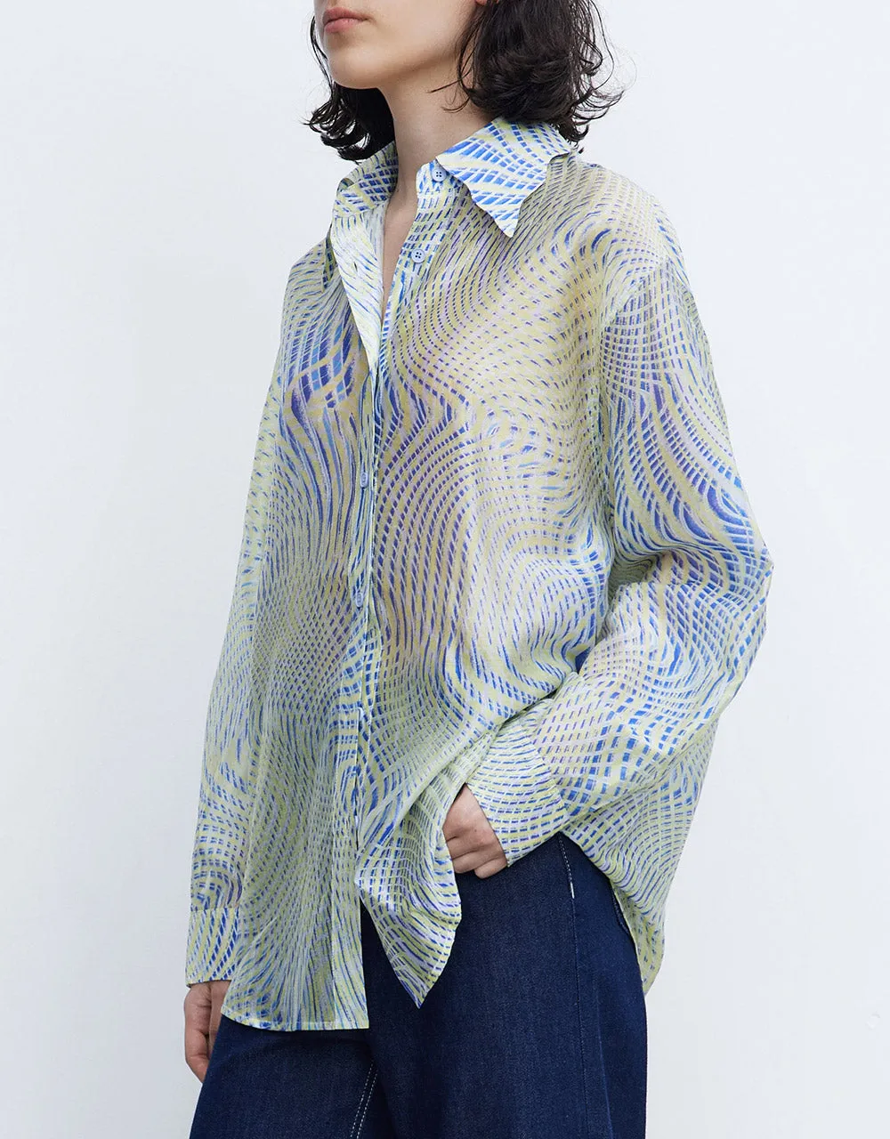 Abstract Print Button Up Shirt sold by Urban Revivo product image thumbnail 5
