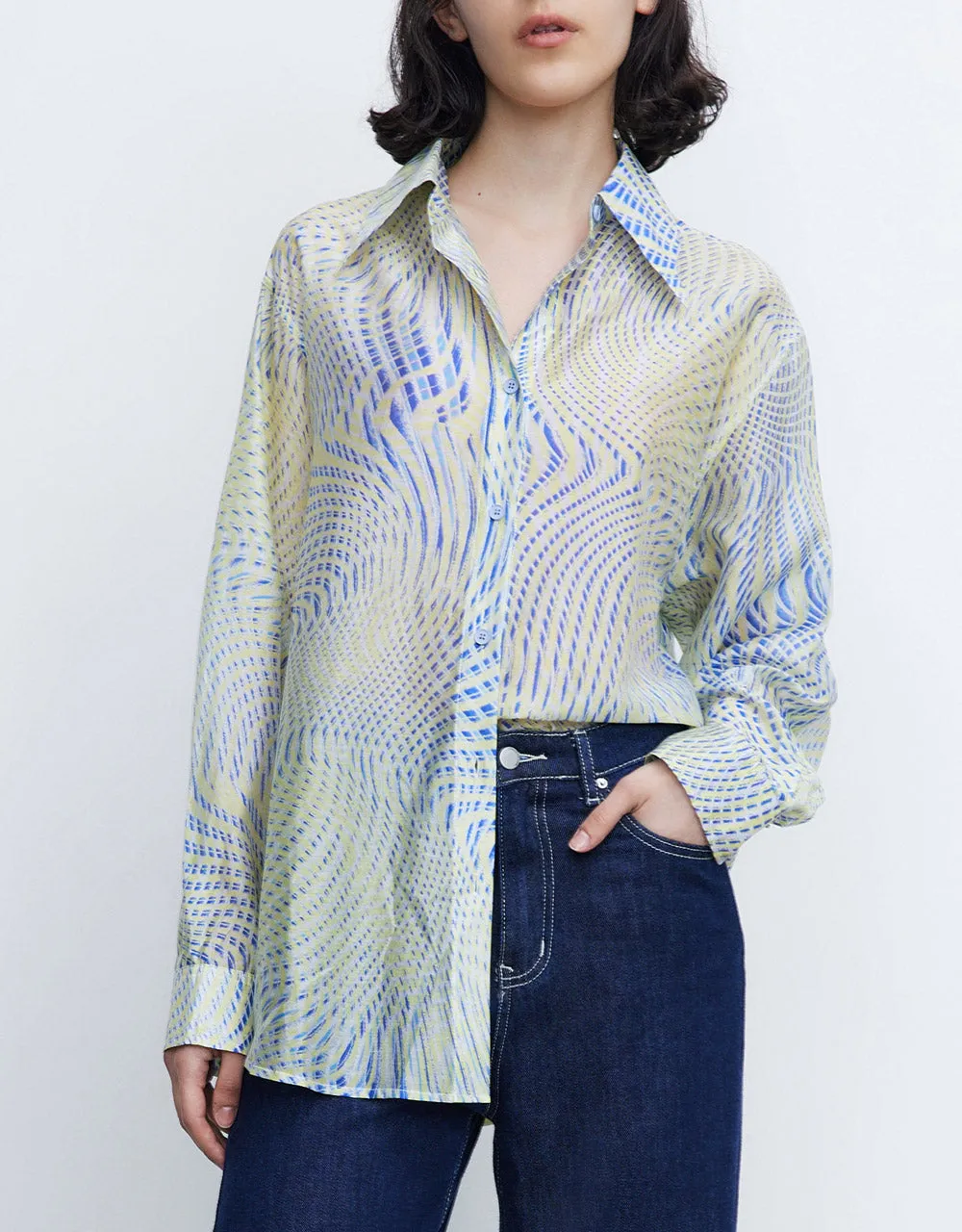 Abstract Print Button Up Shirt sold by Urban Revivo product image thumbnail 2