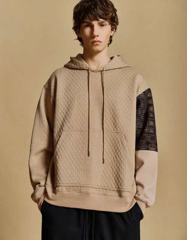 Textured Hooded Straight Sweatshirt sold by Urban Revivo