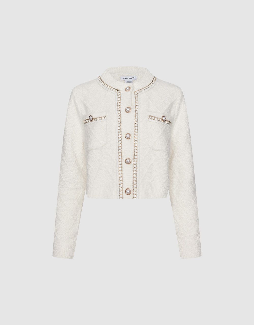 Tweed Chain Detail Knitted Cardigan sold by Urban Revivo product image thumbnail 2