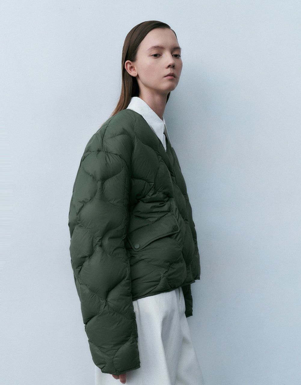 V-Neck Down Jacket sold by Urban Revivo product image thumbnail 3