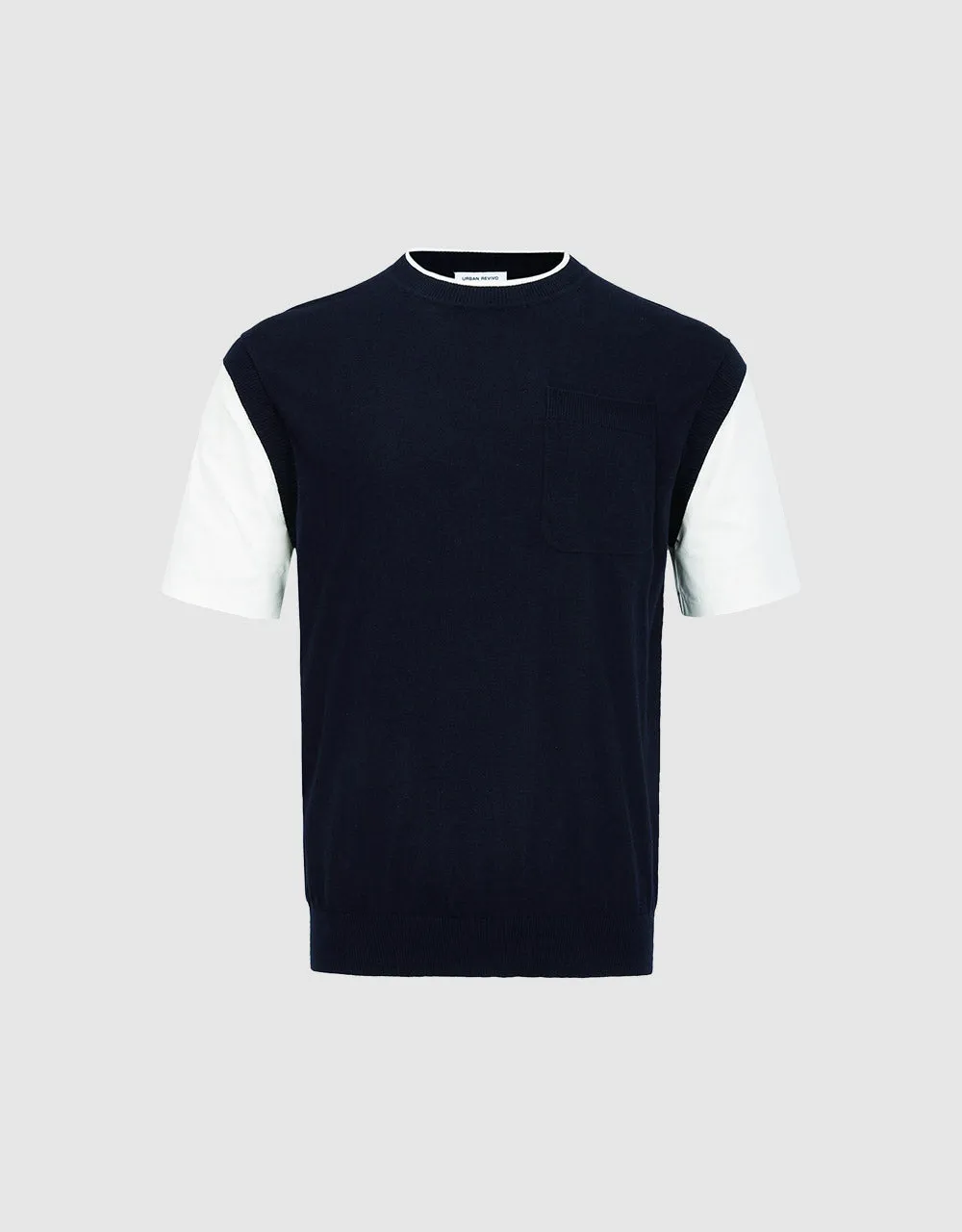 Spliced Knitted Tee sold by Urban Revivo