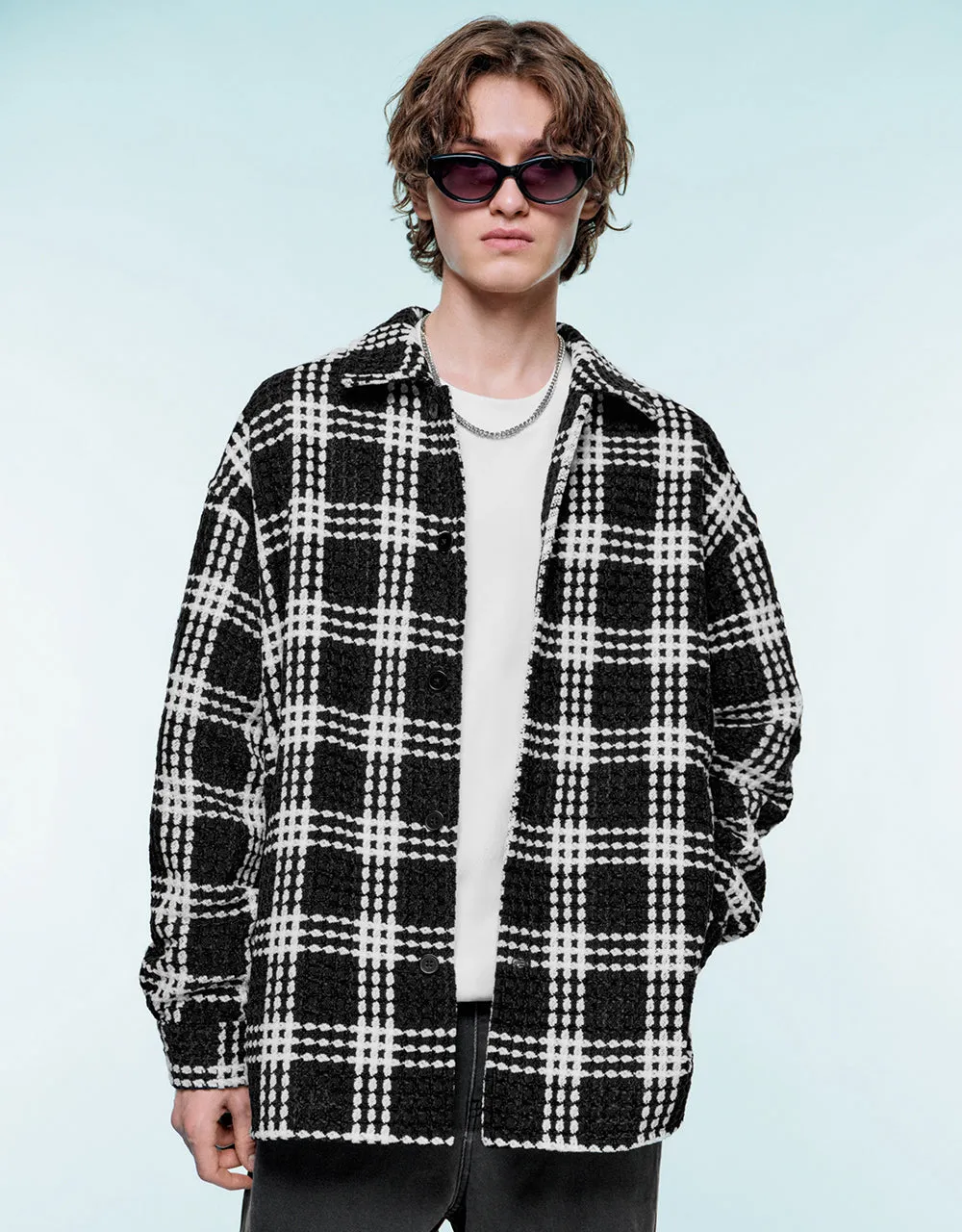 Plaid Loose Jacket sold by Urban Revivo