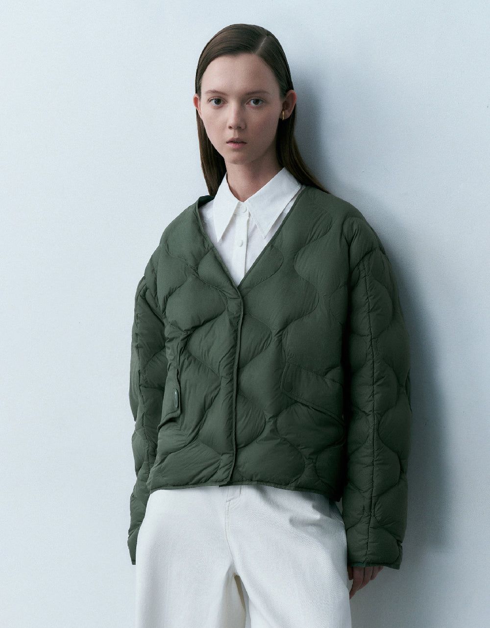 V-Neck Down Jacket sold by Urban Revivo