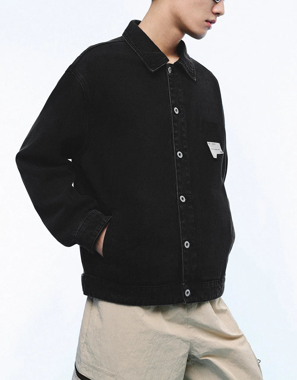 Button Up Denim Jacket sold by Urban Revivo product image thumbnail 3