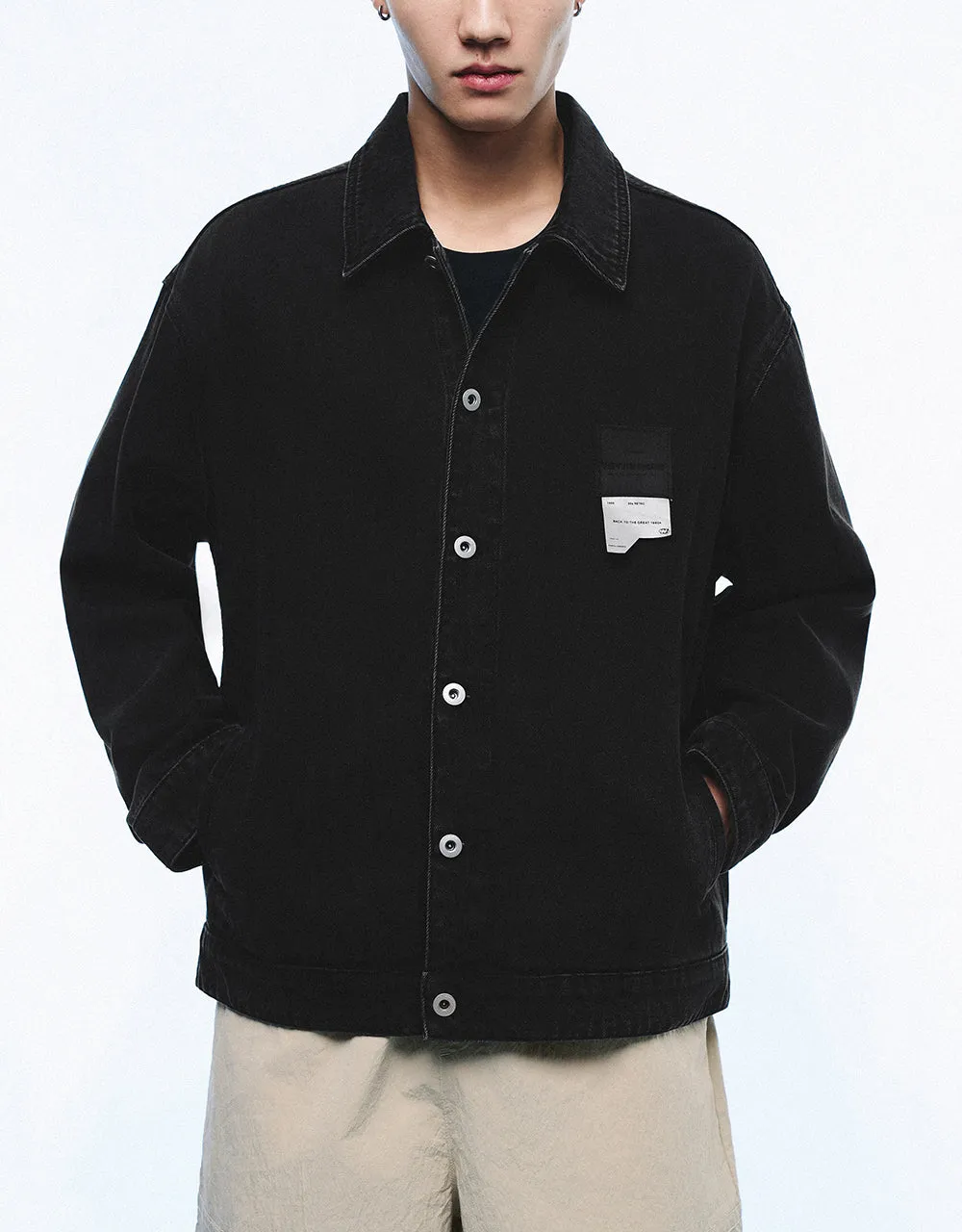 Button Up Denim Jacket sold by Urban Revivo product image thumbnail 2