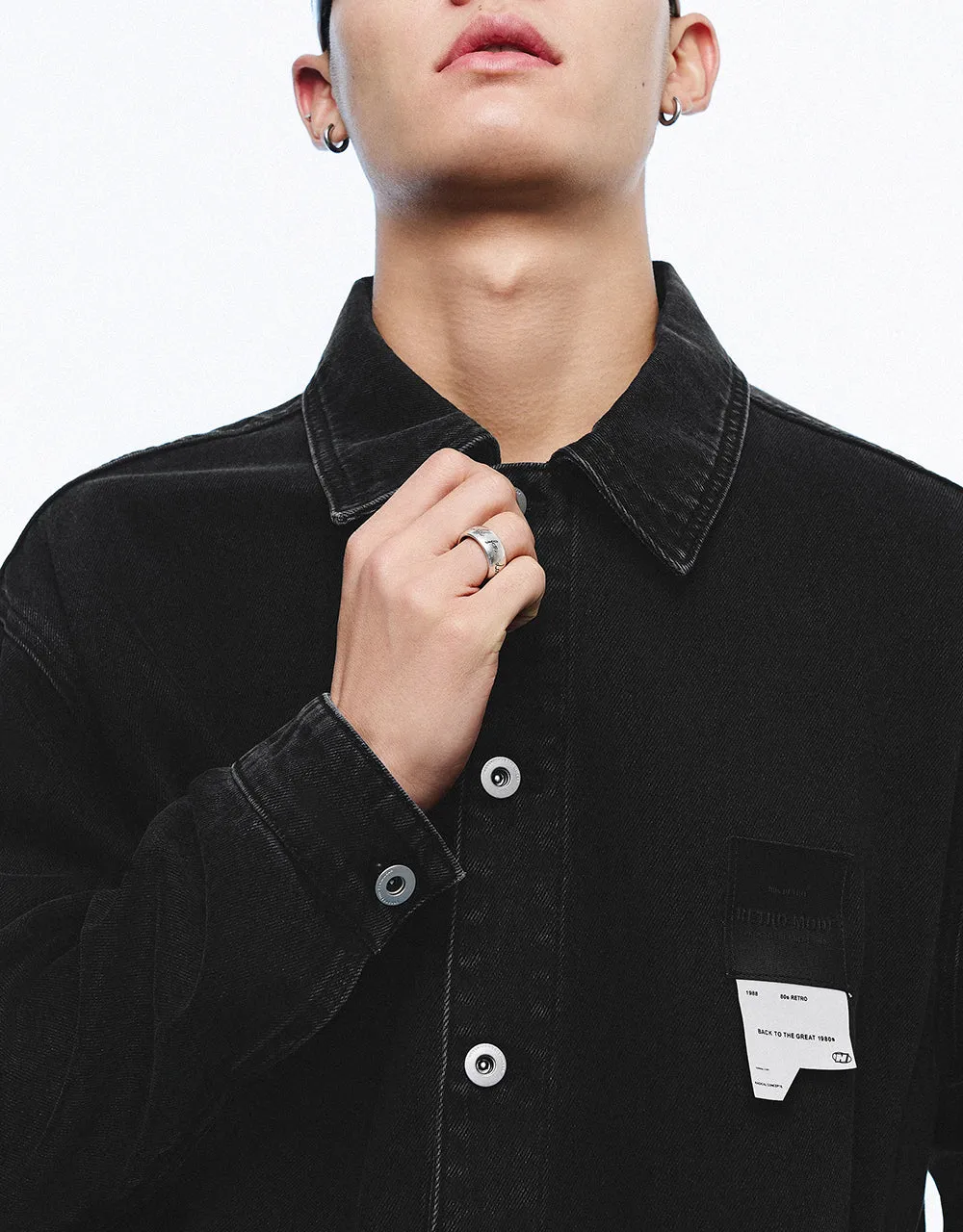 Button Up Denim Jacket sold by Urban Revivo product image thumbnail 4