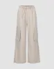Drawstring Waist Wide-Leg Pants sold by Urban Revivo