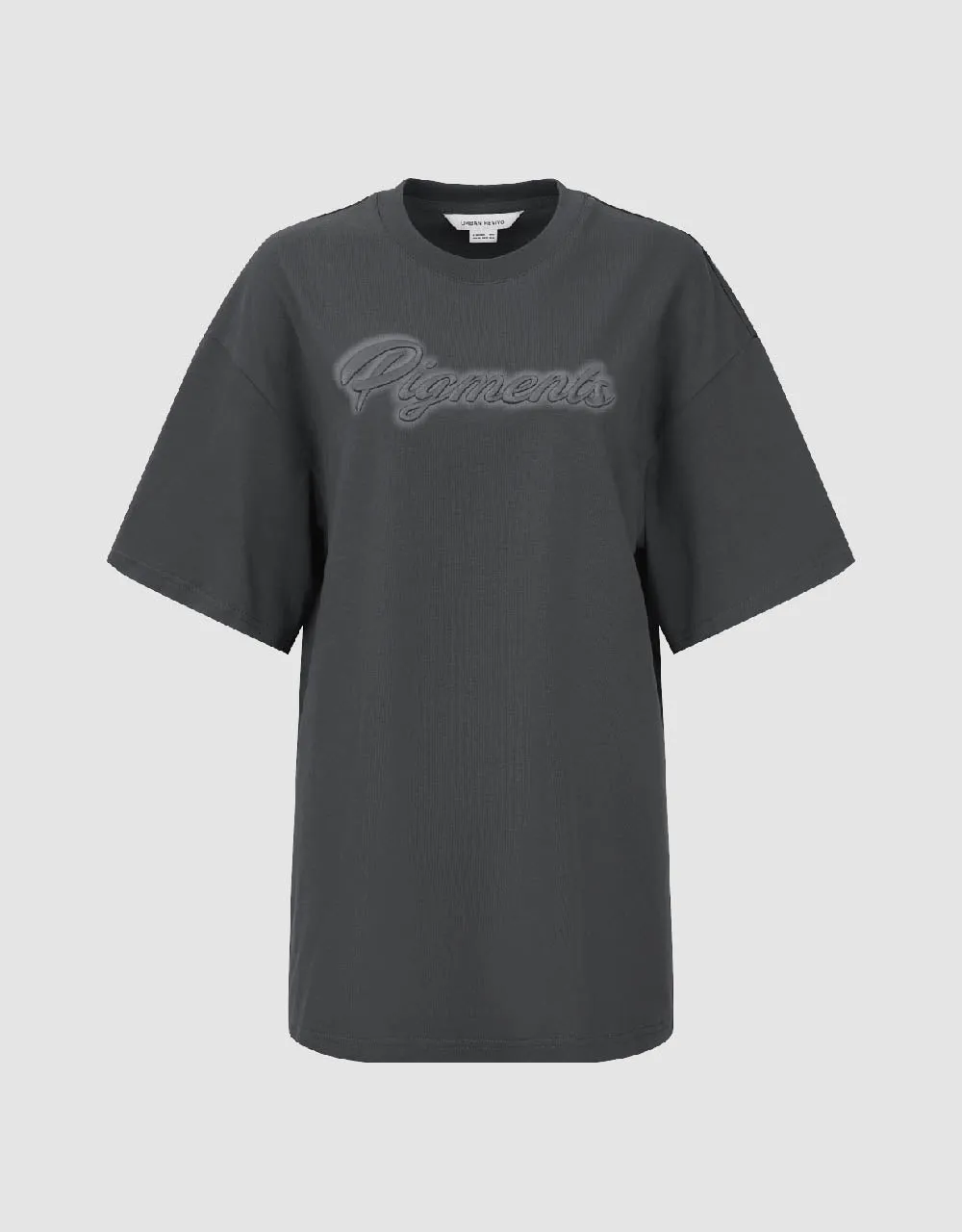 Letter Embossed Crew Neck Loose T-Shirt sold by Urban Revivo