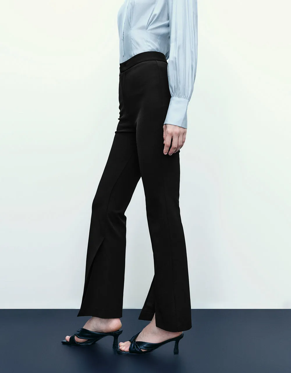 Split Hem Skinny Flare Pants sold by Urban Revivo product image thumbnail 4