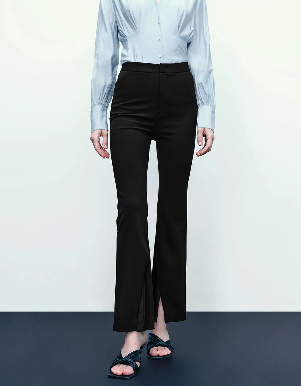 Split Hem Skinny Flare Pants sold by Urban Revivo product image thumbnail 2
