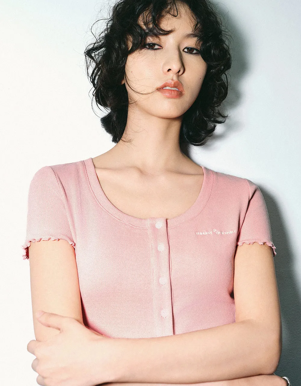 Frill Trim Crew Neck Knitted Shirt sold by Urban Revivo product image thumbnail 4