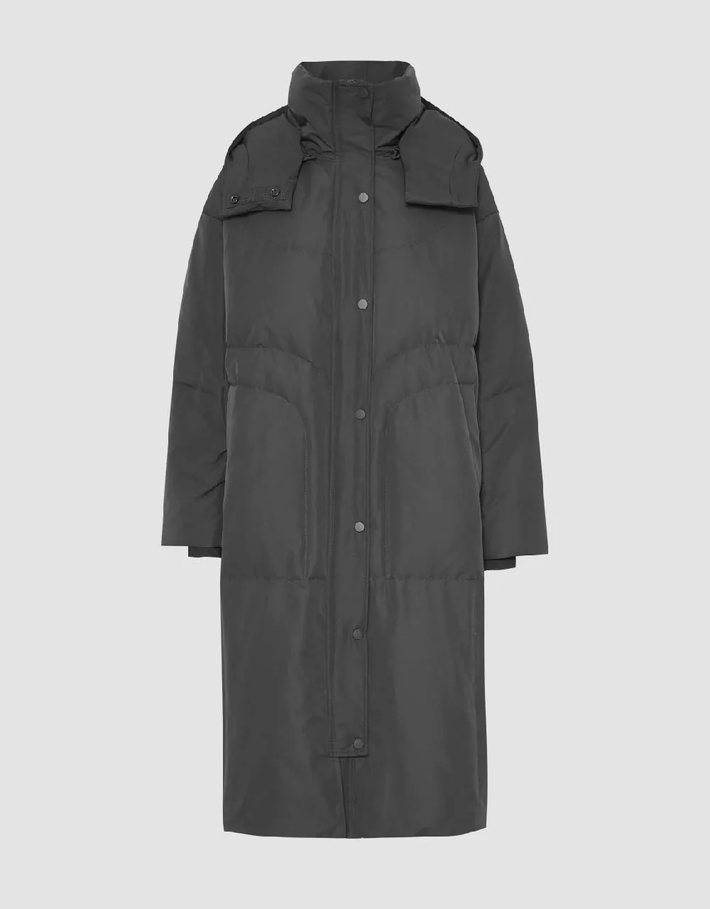 Drop Shoulder Sleeve Hooed Down Jacket sold by Urban Revivo product image thumbnail 2