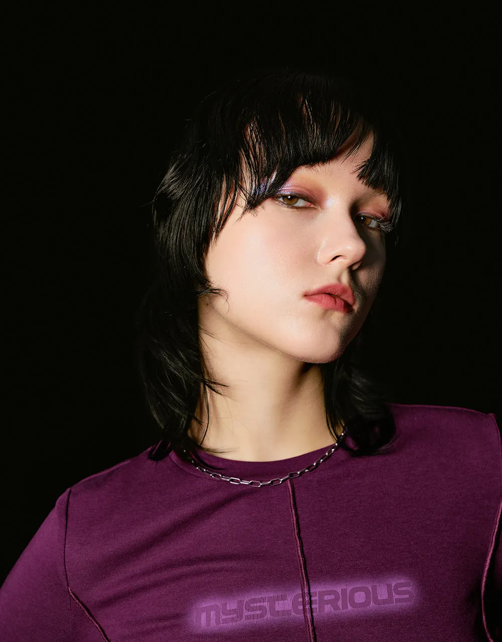 Letter Printed Crew Neck Skinny T-Shirt sold by Urban Revivo product image thumbnail 4