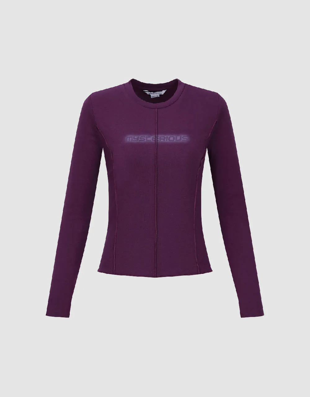 Letter Printed Crew Neck Skinny T-Shirt sold by Urban Revivo product image thumbnail 2