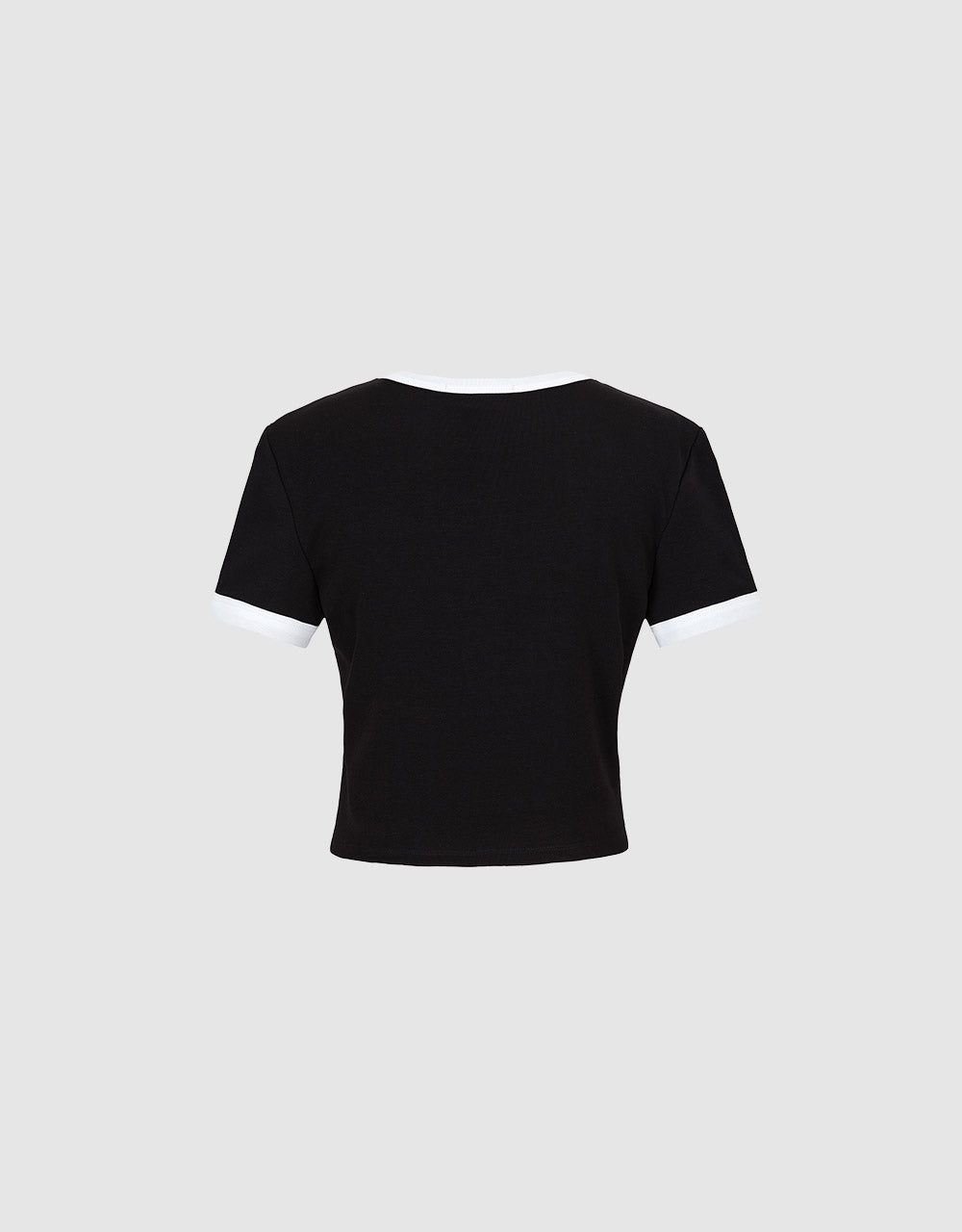 Printed Crop T-Shirt sold by Urban Revivo product image thumbnail 4