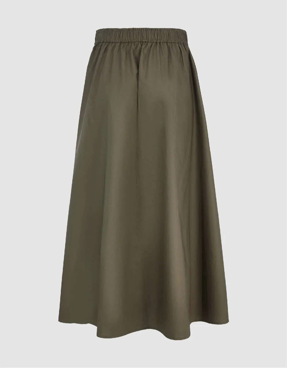 Elastic Waist Midi A-Line Skirt sold by Urban Revivo product image thumbnail 3