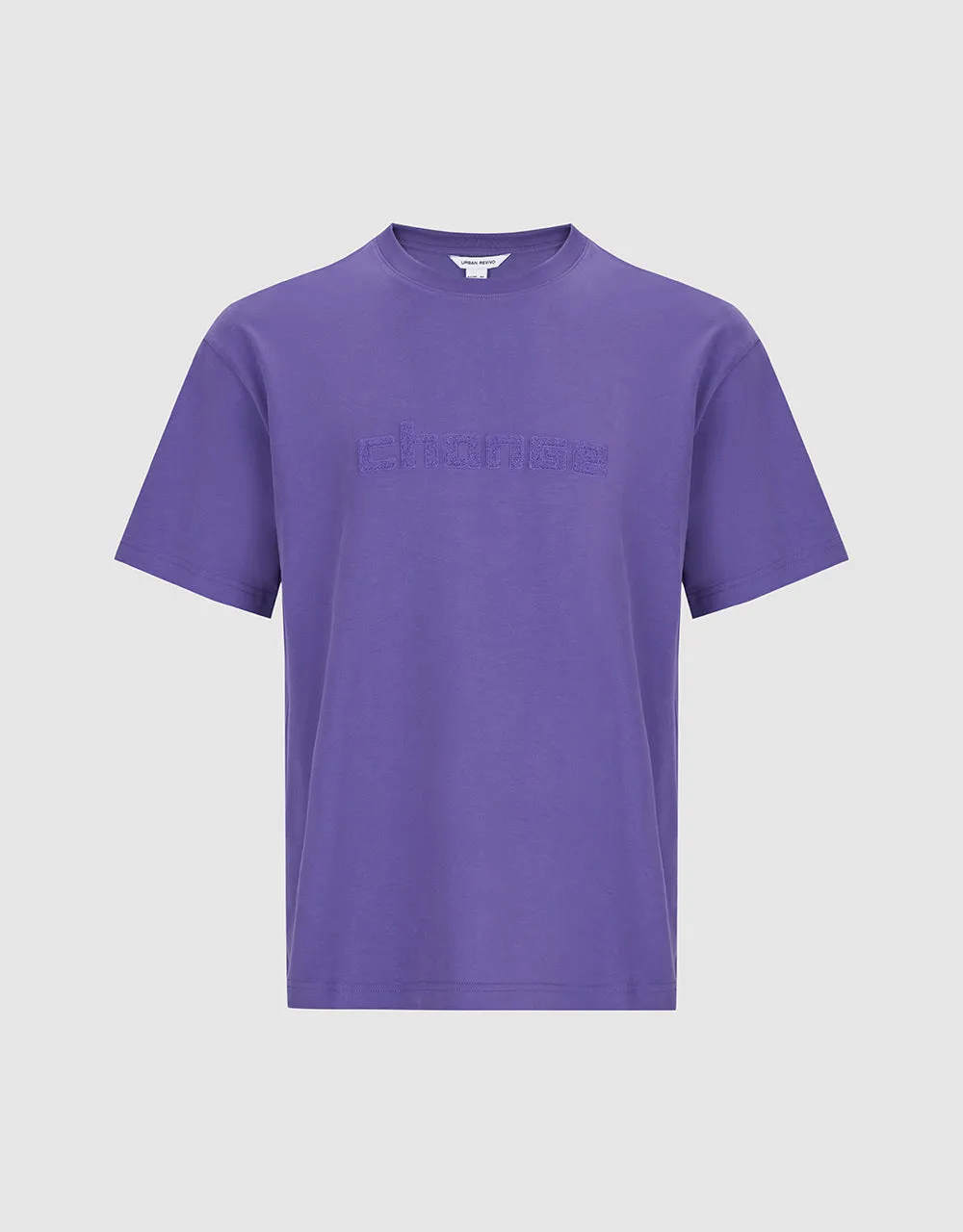 Letter Embossed Crew Neck T-Shirt sold by Urban Revivo