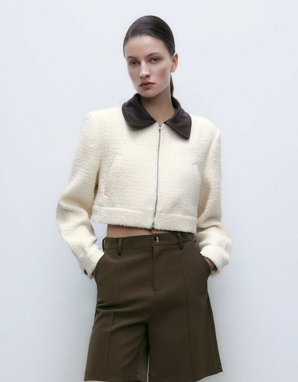 Zip Up Front Knitted Jacket sold by Urban Revivo product image thumbnail 2