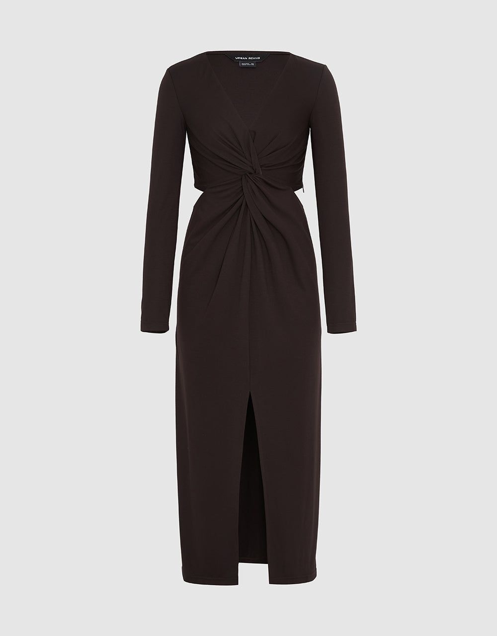 Twist Front V-Neck Straight Dress sold by Urban Revivo product image thumbnail 5