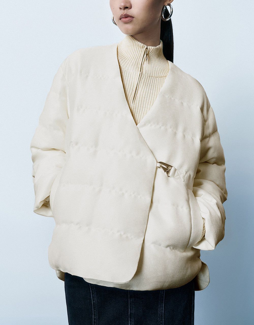 V-Neck Down Jacket sold by Urban Revivo product image thumbnail 2