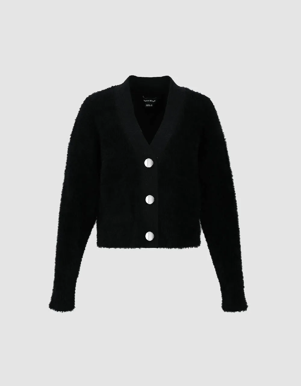 Furry V-Neck Knitted Cardigan sold by Urban Revivo product image thumbnail 2