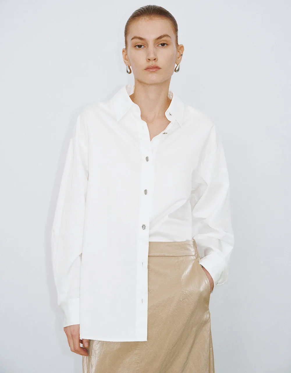 Button Up Loose Shirt sold by Urban Revivo