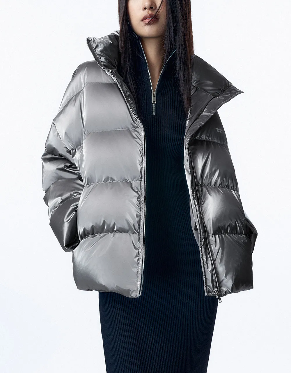 Stand Collar Puffer Jacket sold by Urban Revivo product image thumbnail 2