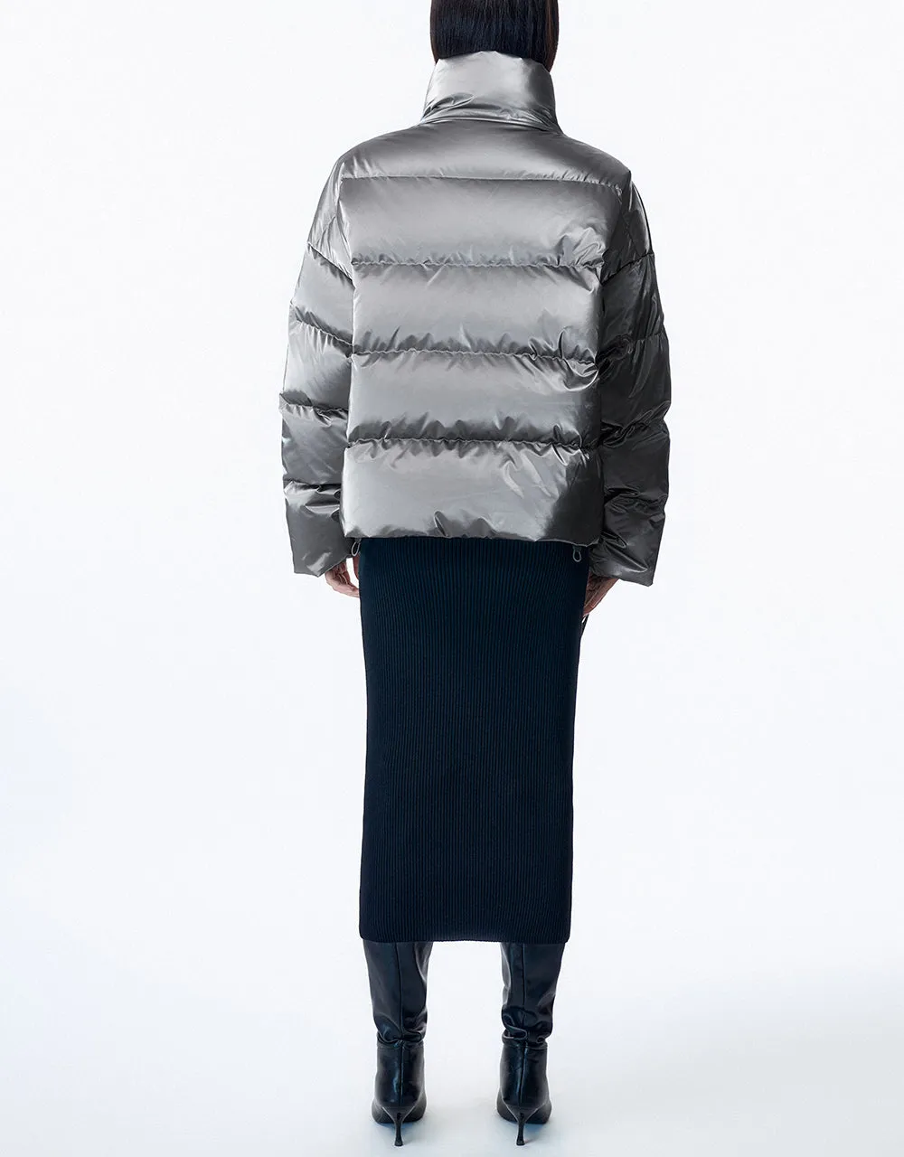 Stand Collar Puffer Jacket sold by Urban Revivo product image thumbnail 4