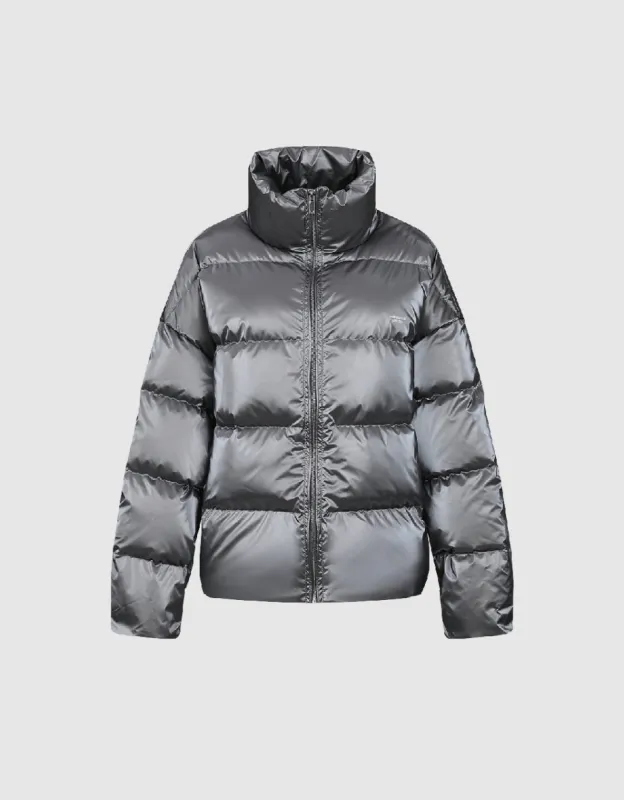Stand Collar Puffer Jacket sold by Urban Revivo