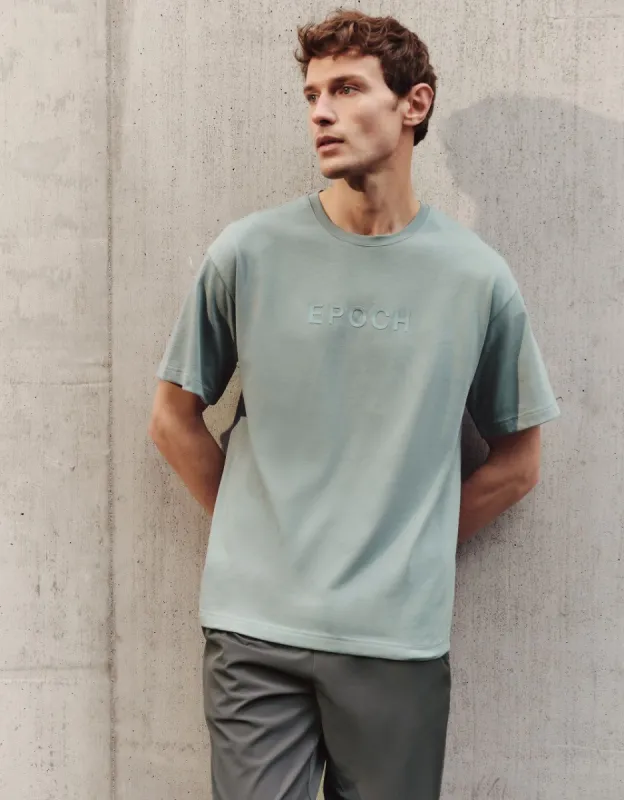 Letters Embossed Crew Neck T-Shirt sold by Urban Revivo