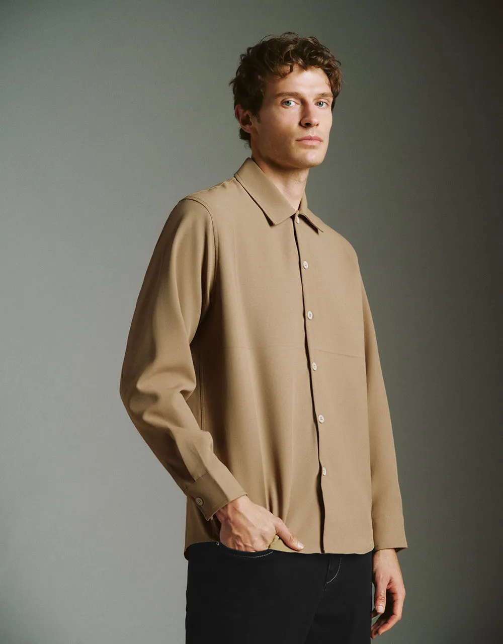 Button Up Straight Jacket sold by Urban Revivo product image thumbnail 2