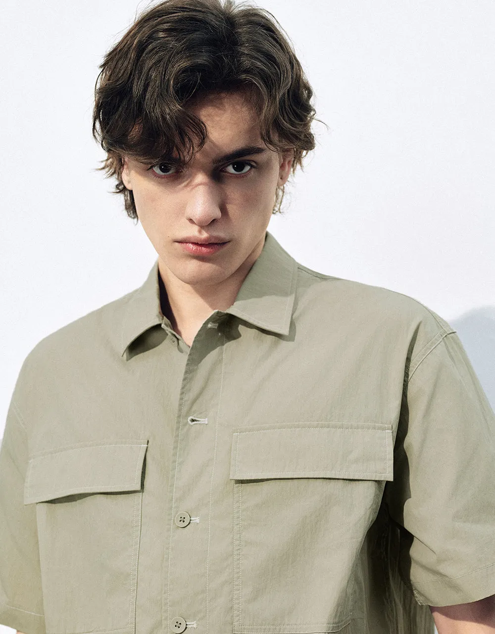 Button Up Straight Shirt sold by Urban Revivo product image thumbnail 4
