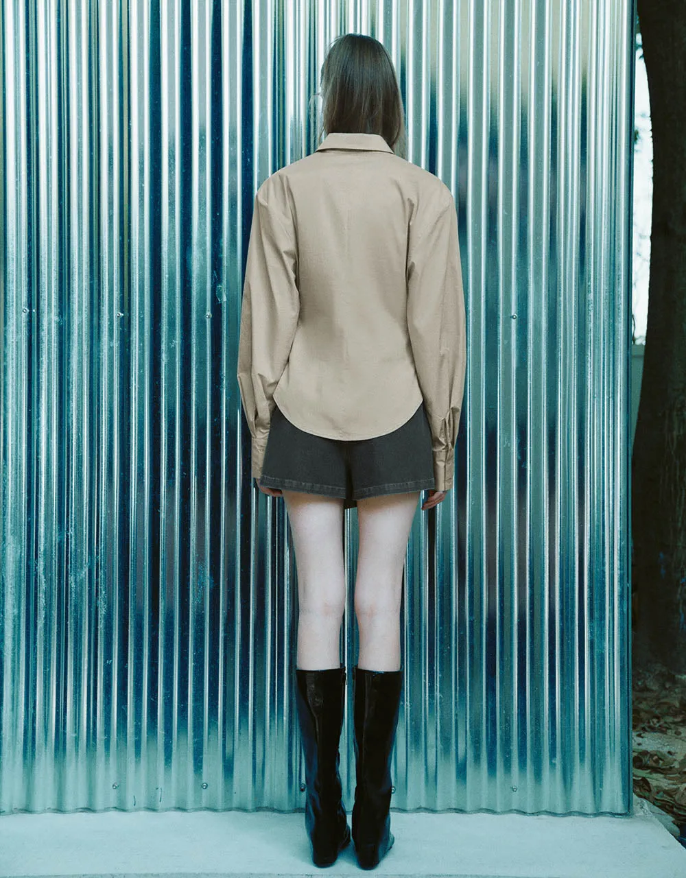 Button Up Skinny Shirt sold by Urban Revivo product image thumbnail 5