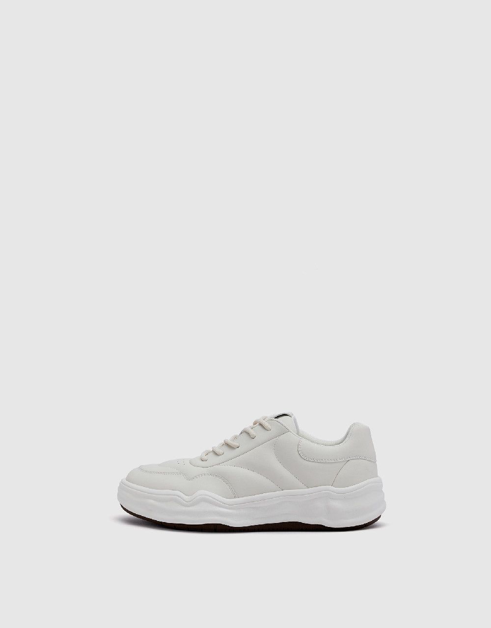 Round Toe Vegan Leather Sneakers sold by Urban Revivo product image thumbnail 2