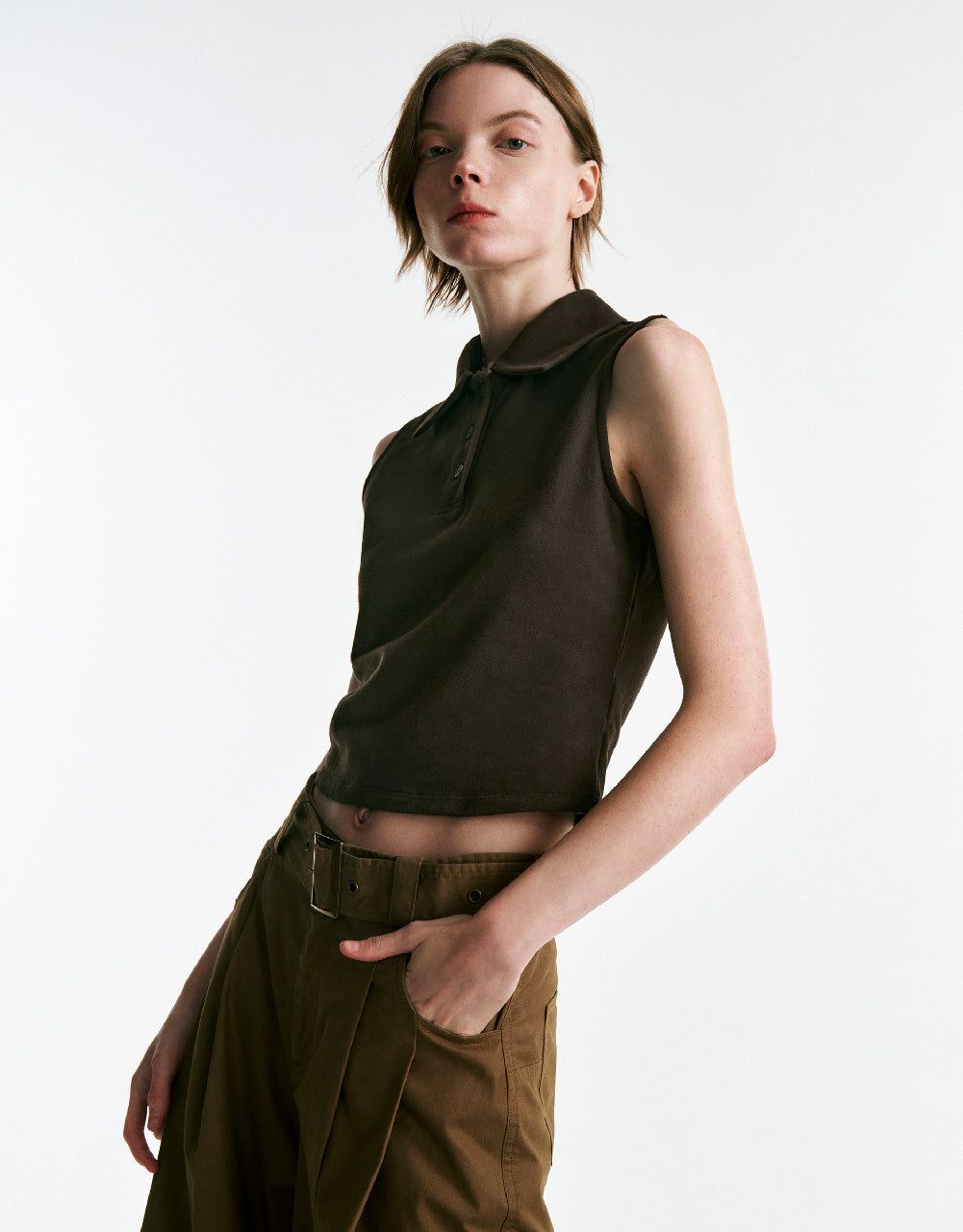 Skinny Vest With Polo Collar sold by Urban Revivo product image thumbnail 3