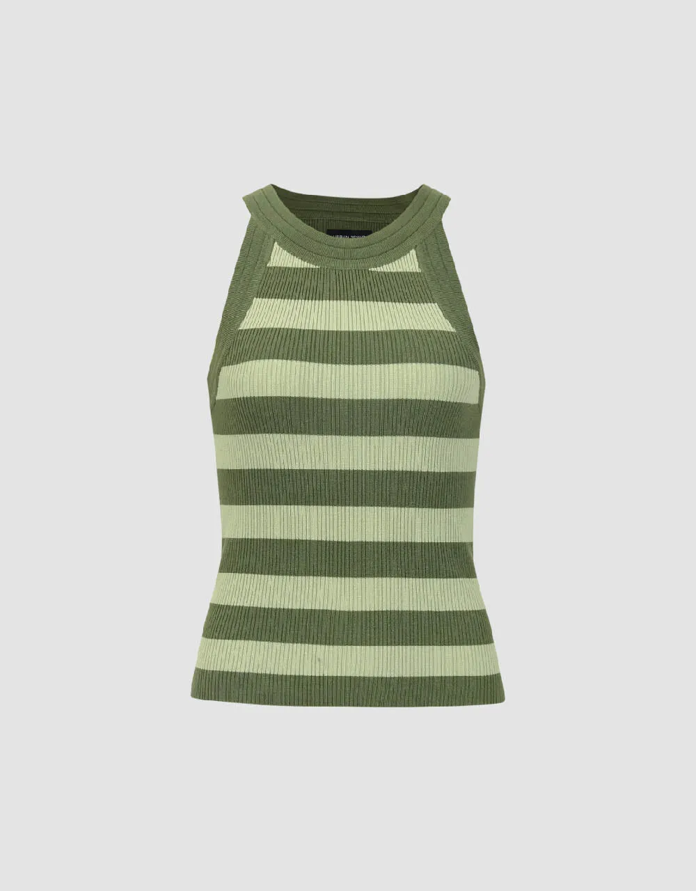 Striped Crew Neck Knitted Tank Top sold by Urban Revivo product image thumbnail 2