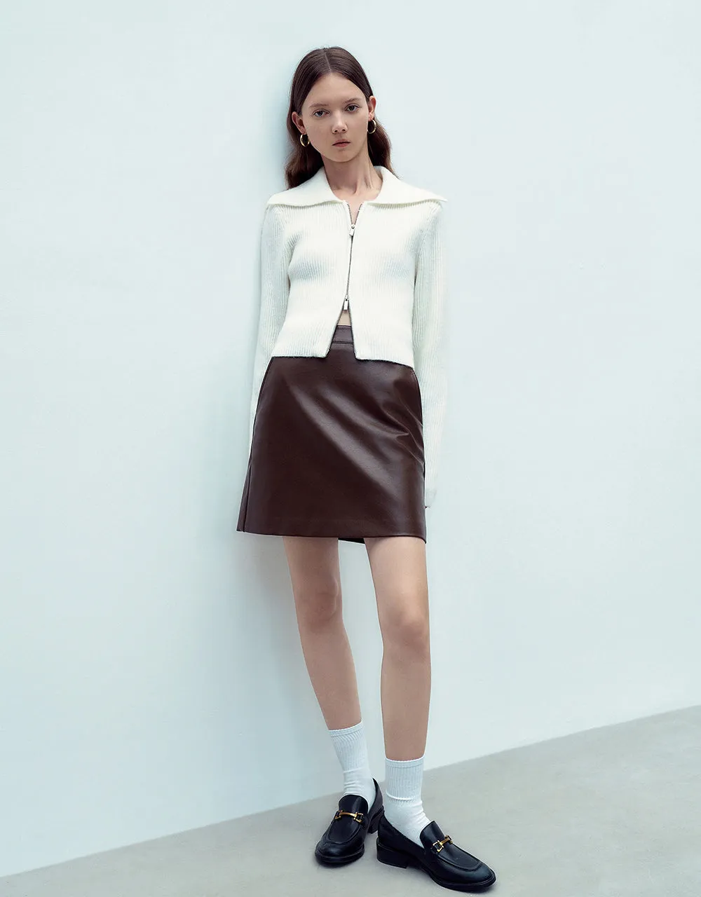 Zipper Front Knitted Cardigan sold by Urban Revivo product image thumbnail 5