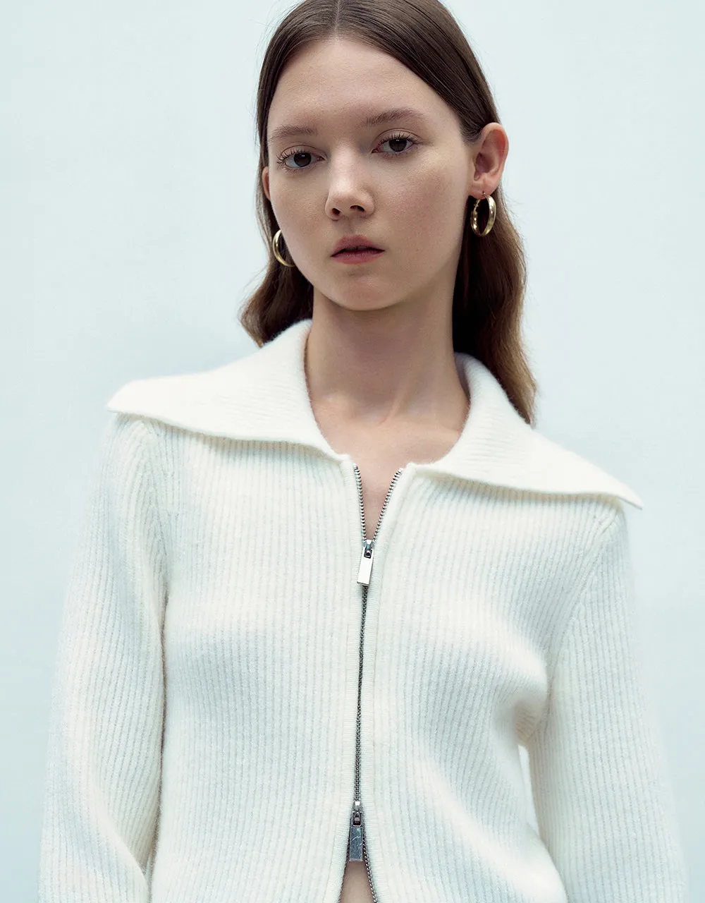 Zipper Front Knitted Cardigan sold by Urban Revivo product image thumbnail 4