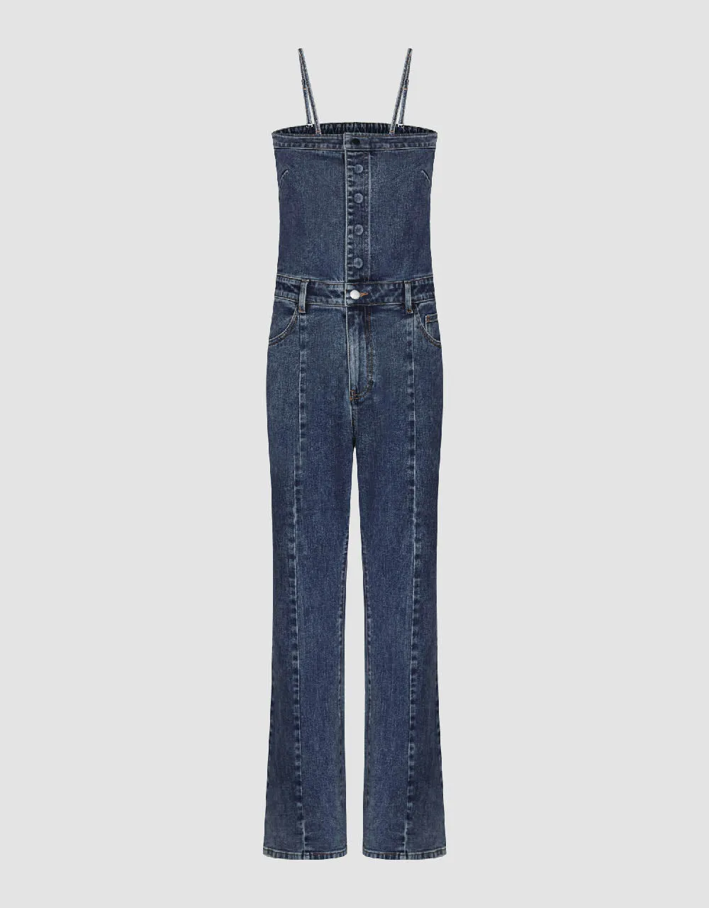 Sleeveless Off-Shoulder Denim Jumpsuit sold by Urban Revivo product image thumbnail 2