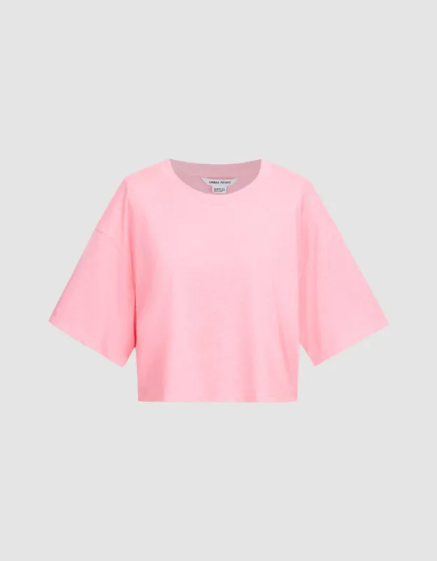 Crew Neck Loose T-Shirt sold by Urban Revivo