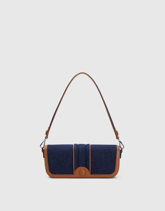 Contrast Fabric Shoulder Bag sold by Urban Revivo