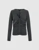 V-Neck Knitted Skinny T-Shirt sold by Urban Revivo