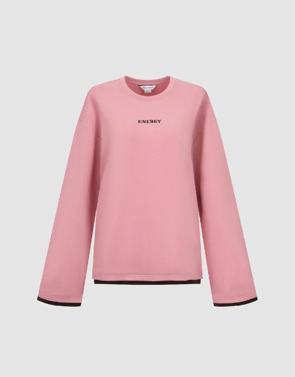 Letter Embossed Crew Neck Loose T-Shirt sold by Urban Revivo product image thumbnail 2