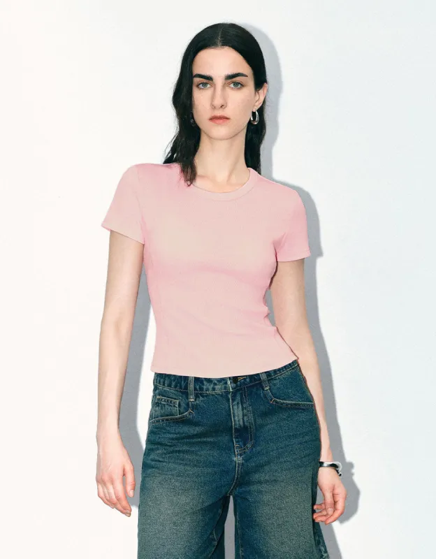 Crew Neck Knitted T-Shirt sold by Urban Revivo