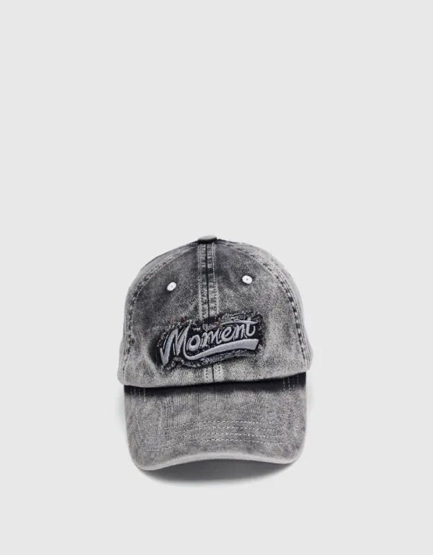 Letter Embossed Denim Baseball Cap sold by Urban Revivo
